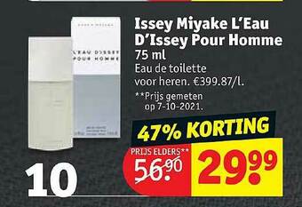 Kruidvat Issey Miyake L Eau D Issey Pour Homme Eau De Toilette Voor Heren aanbieding