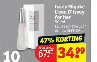Issey Miyake L Eau D Issey For Her Eau De Toilette Voor Dames