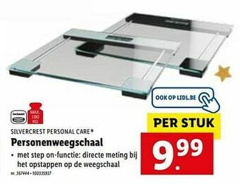 Lidl Silvercrest personal care personenweegschaal aanbieding