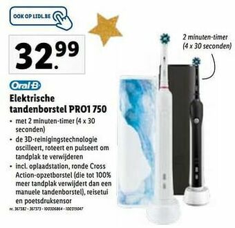 Lidl Elektrische tandenborstel pro1 750 aanbieding