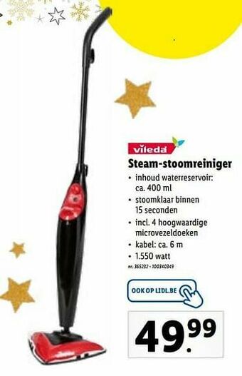 Lidl Vileda steam-stoomreiniger aanbieding