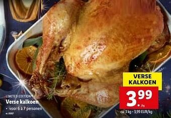 Lidl Verse kalkoen aanbieding