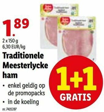 Lidl Traditionele meesterlycke ham aanbieding