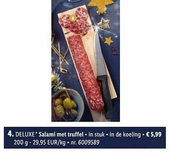Lidl Salami met truffel aanbieding