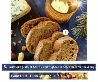 Lidl Rustieke pistolet bruin aanbieding