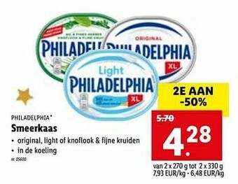 Lidl Smeerkaas aanbieding