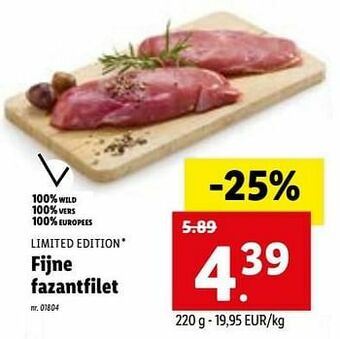 Lidl Fijne fazantfilet aanbieding