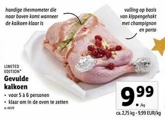 Lidl Gevulde kalkoen aanbieding
