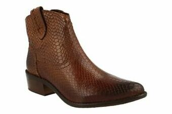 Dozo Enkellaars Dames Trend Western New Croco - Bruin