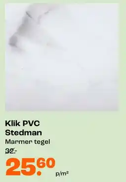 Kwantum Klik PVC Stedman aanbieding