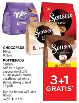 Alvo Milka Chocopads + Senseo Koffiepads aanbieding