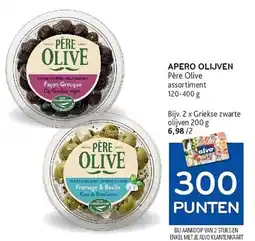 Alvo Apero Olijven Père Olive aanbieding