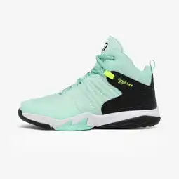 Decathlon Basketbalschoenen voor kinderen SS500 High turquoise aanbieding