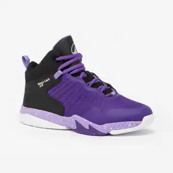Decathlon Basketbalschoenen voor kinderen SS500 High paars aanbieding