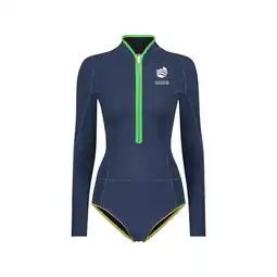 Decathlon Premium shorty dames wetsuit voor Surfen Kiten Zwemmen Snorkelen in Yulex - Navy aanbieding