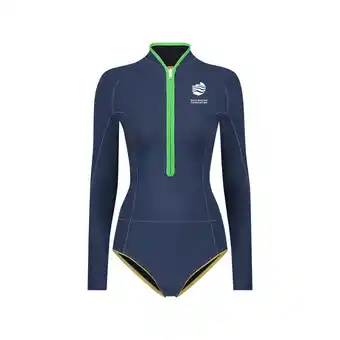 Decathlon Premium shorty dames wetsuit voor Surfen Kiten Zwemmen Snorkelen in Yulex - Navy aanbieding