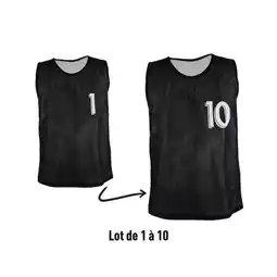 Decathlon Nummered omkeerbare hesjes Sporti N° 1 - 10 (x10) aanbieding