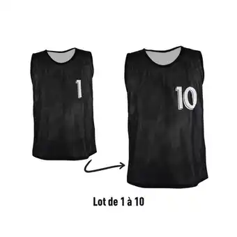 Decathlon Nummered omkeerbare hesjes Sporti N° 1 - 10 (x10) aanbieding