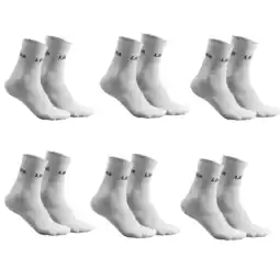 Decathlon Set van 6 katoenen sokken TERRY aanbieding