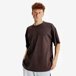 Decathlon Heren-T-shirt Elementals bruin aanbieding