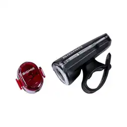 Decathlon AURA 60 / NUGGET II ROAD APPROVED VERLICHTINGSET VOOR/ACHTER aanbieding