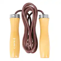 Decathlon Sk07 springtouw van leer + houten handvatten sk07 HMS aanbieding