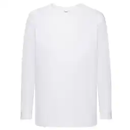 Decathlon Kinder/Kids Valueweight Tshirt met lange mouwen (Wit) aanbieding