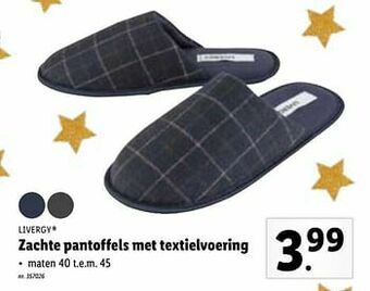 Lidl Zachte pantoffels met textielvoering aanbieding