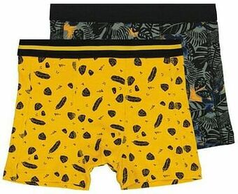 HEMA HEMA Kinderboxers Katoen/stretch Bladeren - 2 Stuks Multi (multi) aanbieding
