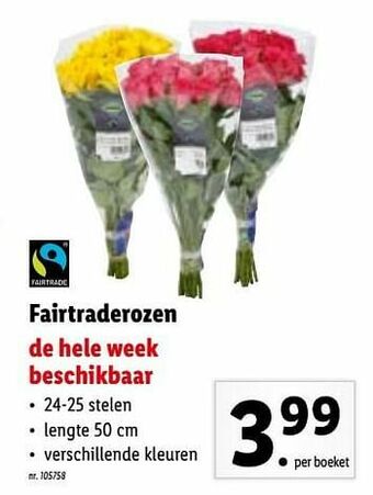 Lidl Fairtraderozen aanbieding