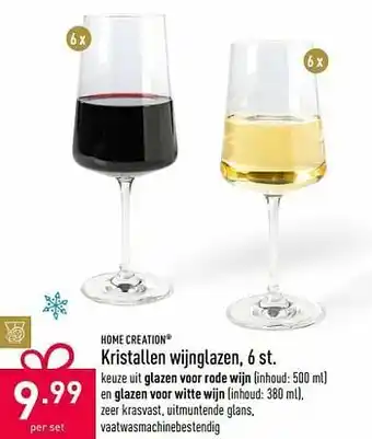 ALDI Kristallen wijnglazen aanbieding