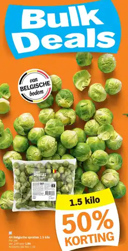 Albert Heijn AH Belgische spruiten 1.5 kilo aanbieding
