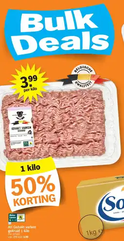 Albert Heijn AH Gehakt varken gekruid 1 kilo aanbieding
