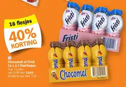 Albert Heijn Chocomel of Fristi 16 x 0.2 literflesjes aanbieding