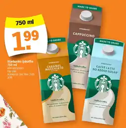Albert Heijn Starbucks ijskoffie 750 ml aanbieding