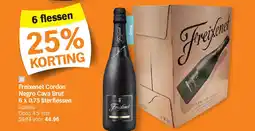 Albert Heijn Freixenet Cordon Negro Cava Brut 6 x 0.75 literflessen aanbieding