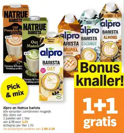 Albert Heijn Alpro en Natrue barista aanbieding