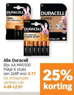 Albert Heijn Alle Duracell aanbieding