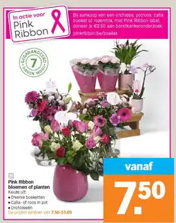 Albert Heijn Pink Ribbon bloemen of planten aanbieding