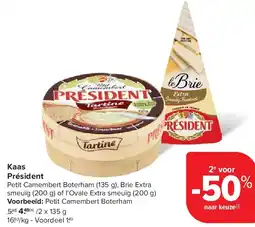 Carrefour Kaas Président aanbieding