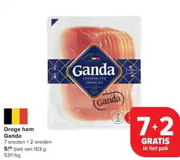 Carrefour Droge ham Ganda aanbieding