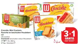 Carrefour Cracotte, Mini Crackers, Parovita en beschuiten Heudebert LU aanbieding