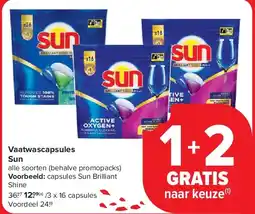 Carrefour Vaatwascapsules Sun aanbieding