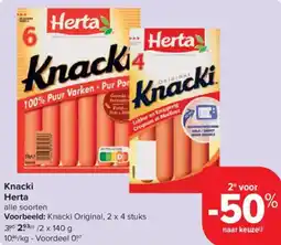 Carrefour Market Herta Knacki aanbieding