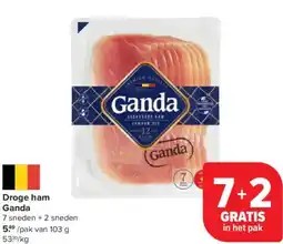 Carrefour Market Ganda Droge ham aanbieding