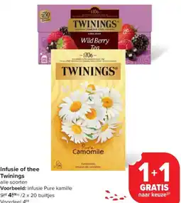 Carrefour Market Twinings Infusie of thee aanbieding
