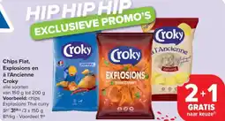 Carrefour Market Croky Chips Flat, Explosions en à l'Ancienne aanbieding