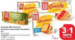 Carrefour Market LU Cracotte, Mini Crackers, Parovita en beschuiten Heudebert aanbieding