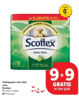 Carrefour Market Scottex Toiletpapier met aloë vera aanbieding