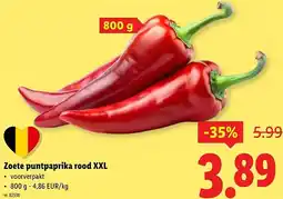 Lidl Zoete puntpaprika rood XXL aanbieding